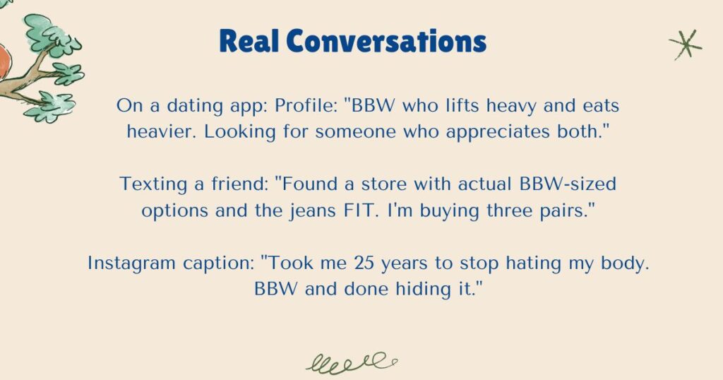 BBW What It Means Real Conversations