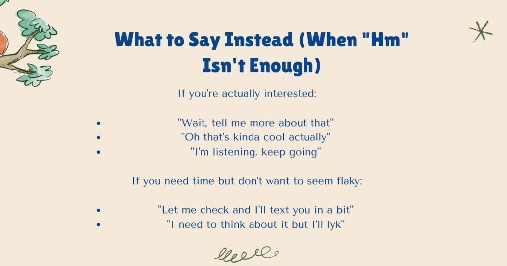 Hm Meaning in Text What to Say Instead (When "Hm" Isn't Enough)