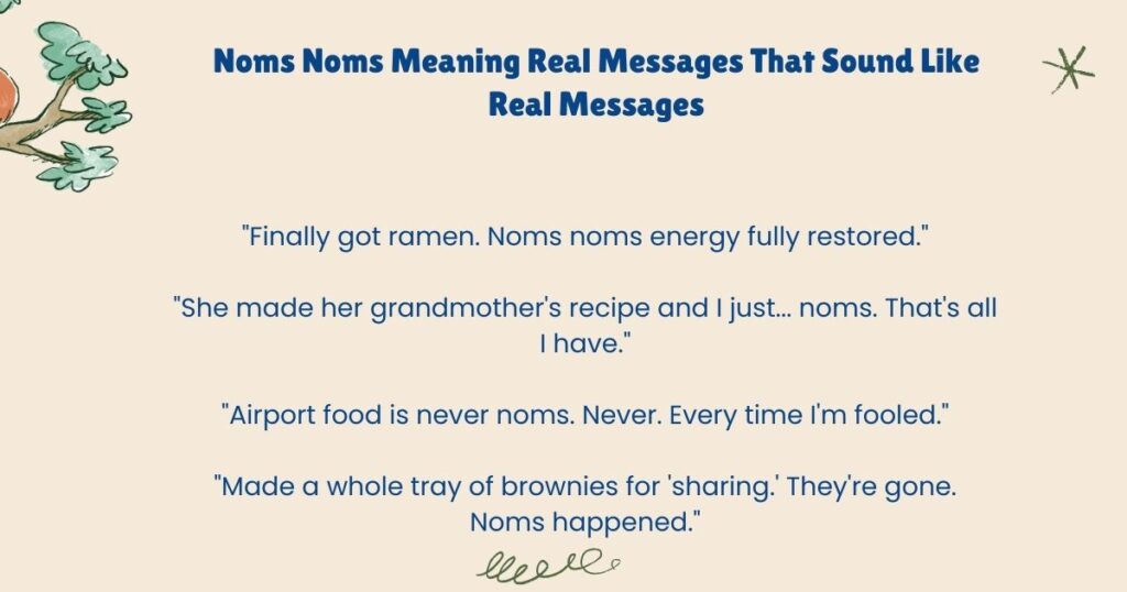 Noms Noms Meaning Real Messages That Sound Like Real Messages