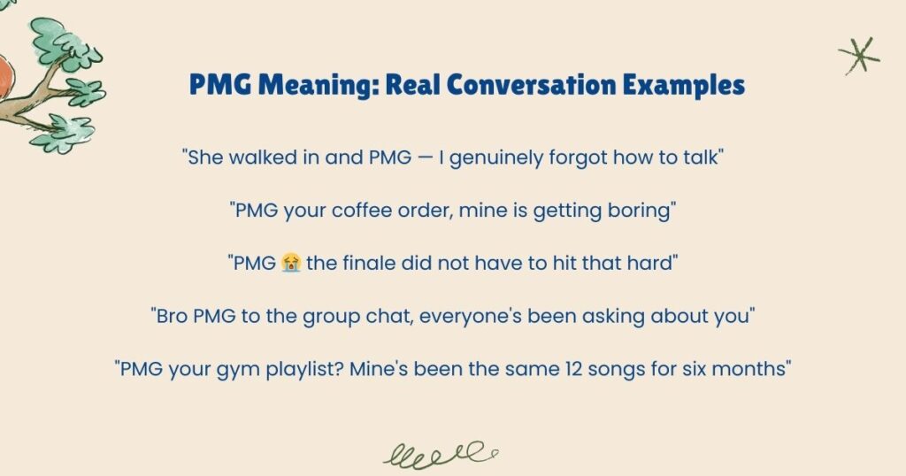PMG Meaning: Real Conversation Examples
