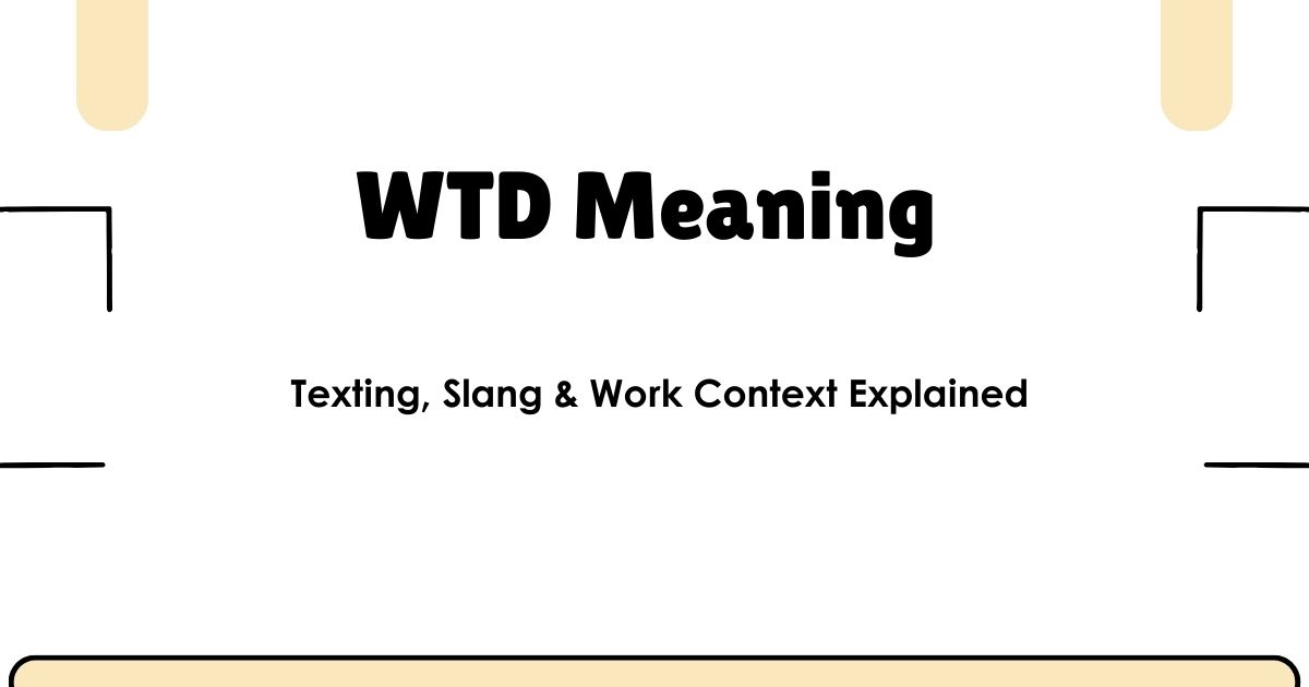WTD Meaning – Texting, Slang & Work Context Explained