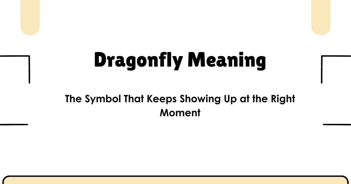 Dragonfly Meaning: The Symbol That Keeps Showing Up at the Right Moment