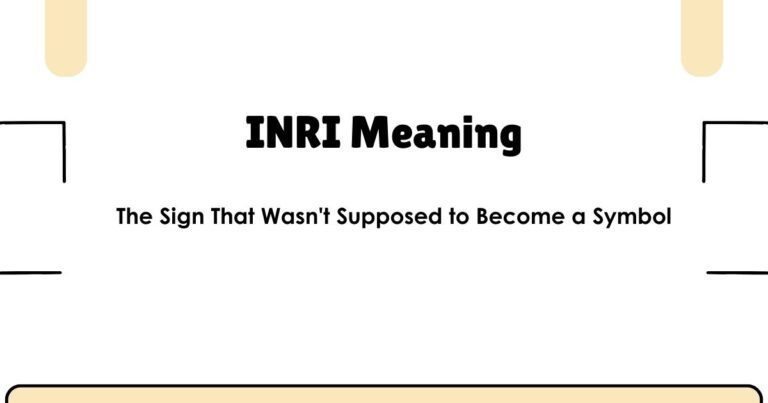 INRI Meaning — The Sign That Wasn't Supposed to Become a Symbol