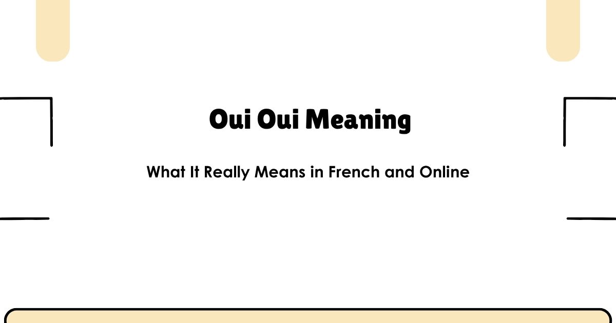 Oui Oui Meaning: What It Really Means in French and Online