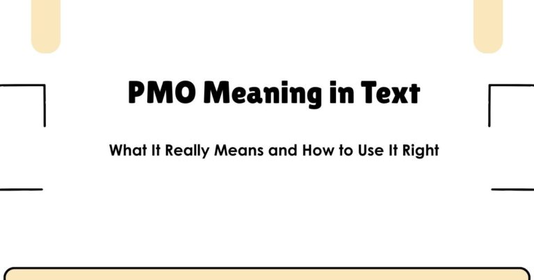 PMO Meaning in Text: What It Really Means and How to Use It Right
