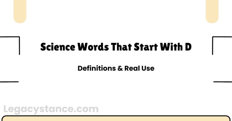 Science Words That Start With D | Definitions & Real Use