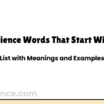 Science Words That Start With I — List with Meanings