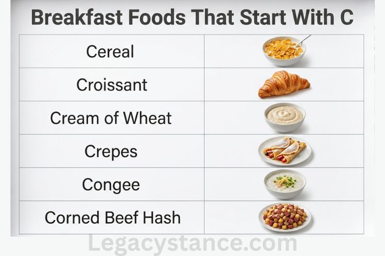 Breakfast Foods That Start With C