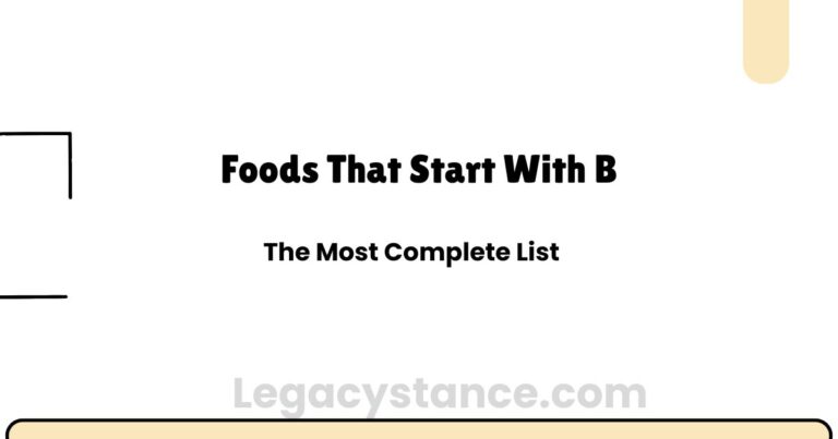 Foods That Start With B — The Most Complete List