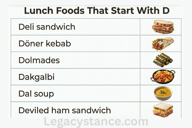 Lunch Foods That Start With D