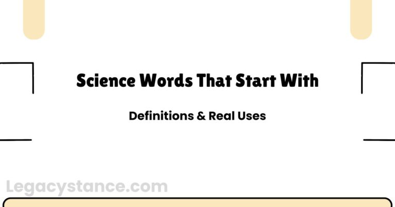 Science Words That Start With O | Definitions & Real Uses