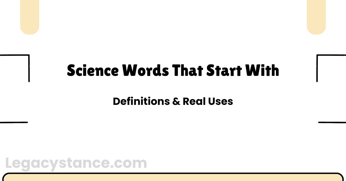 Science Words That Start With O | Definitions & Real Uses