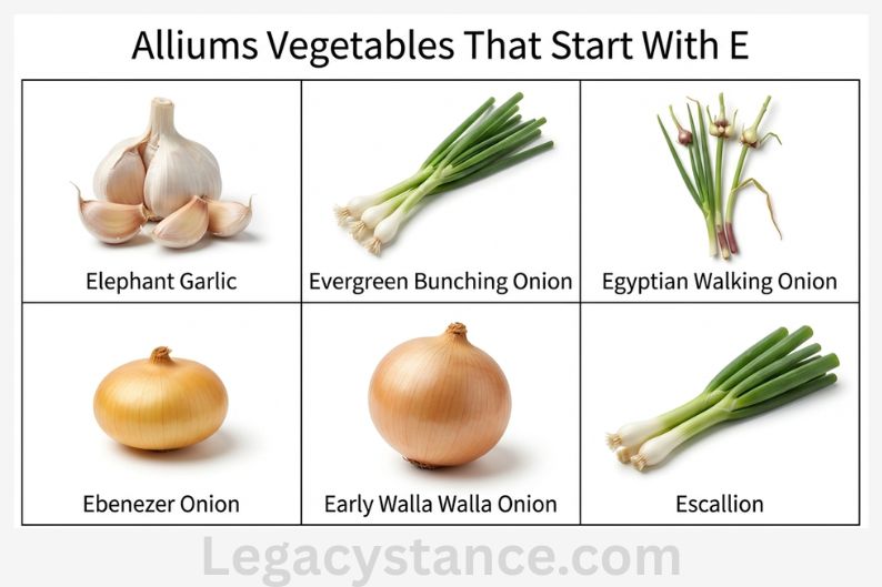Alliums Vegetables That Start With E