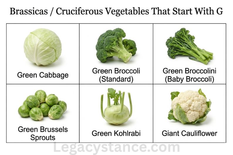 Brassicas / Cruciferous Vegetables That Start With G