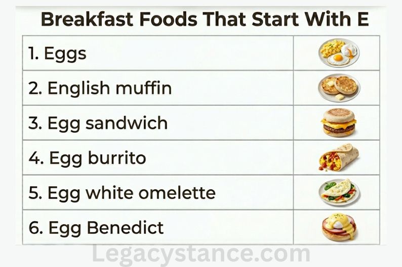 Breakfast Foods That Start With E