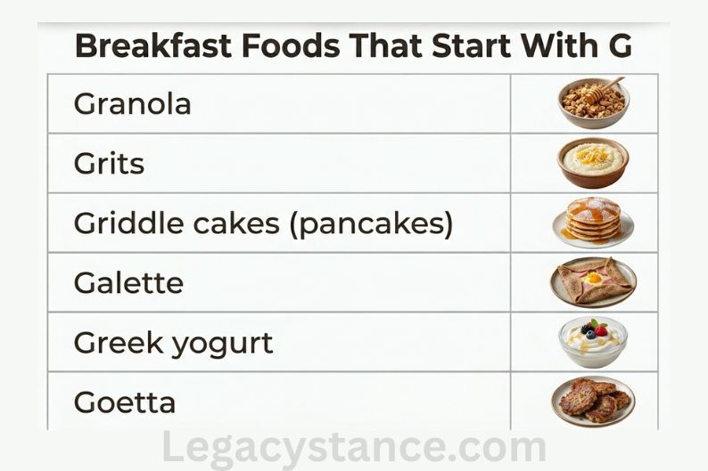 Breakfast Foods That Start With G