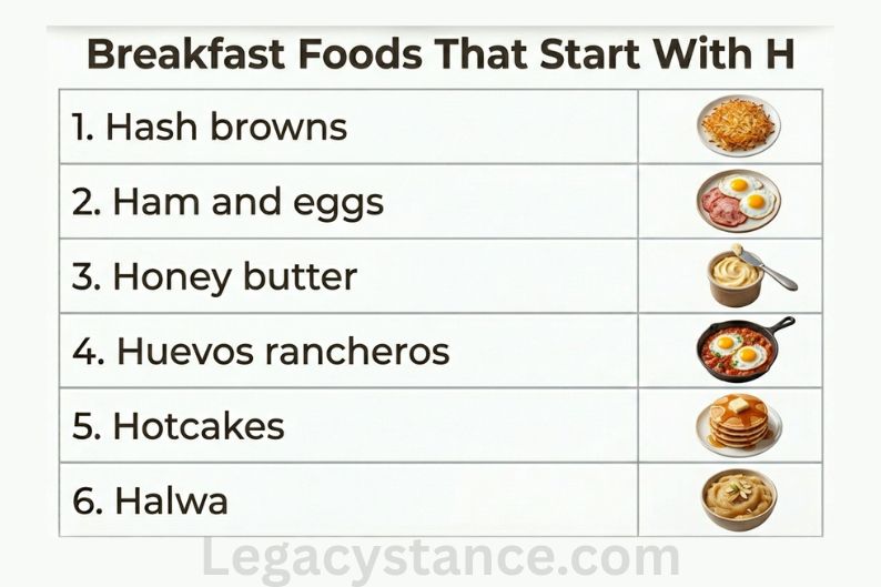 Breakfast Foods That Start With H