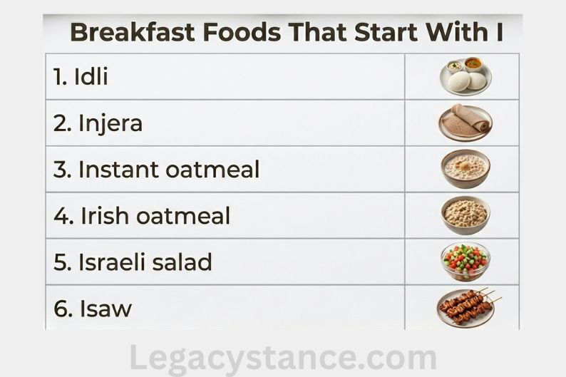 Breakfast Foods That Start With I