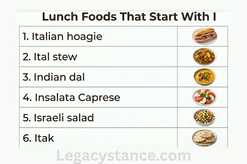 Lunch Foods That Start With I