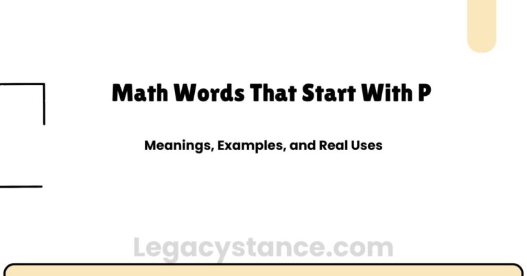 Math Words That Start With P — With Meanings and Examples