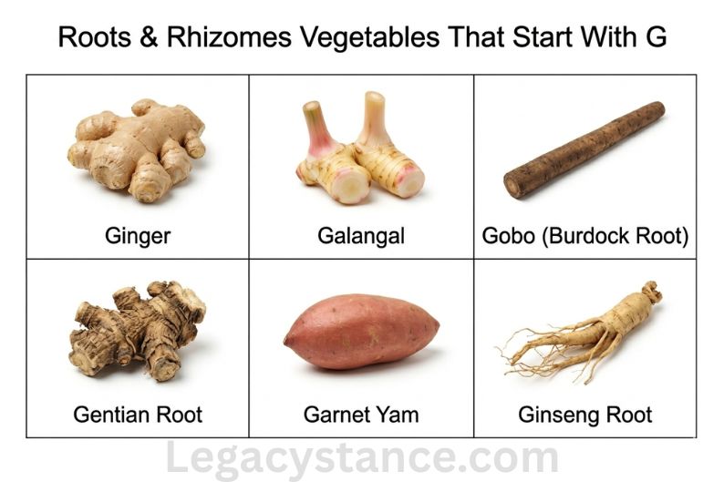 Roots & Rhizomes Vegetables That Start With G