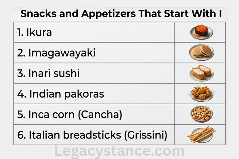 Snacks and Appetizers That Start With I