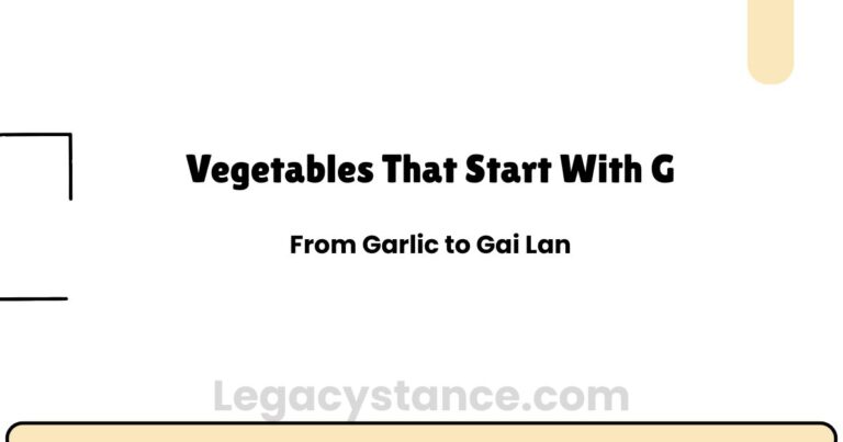 Vegetables That Start With G: From Garlic to Gai Lan