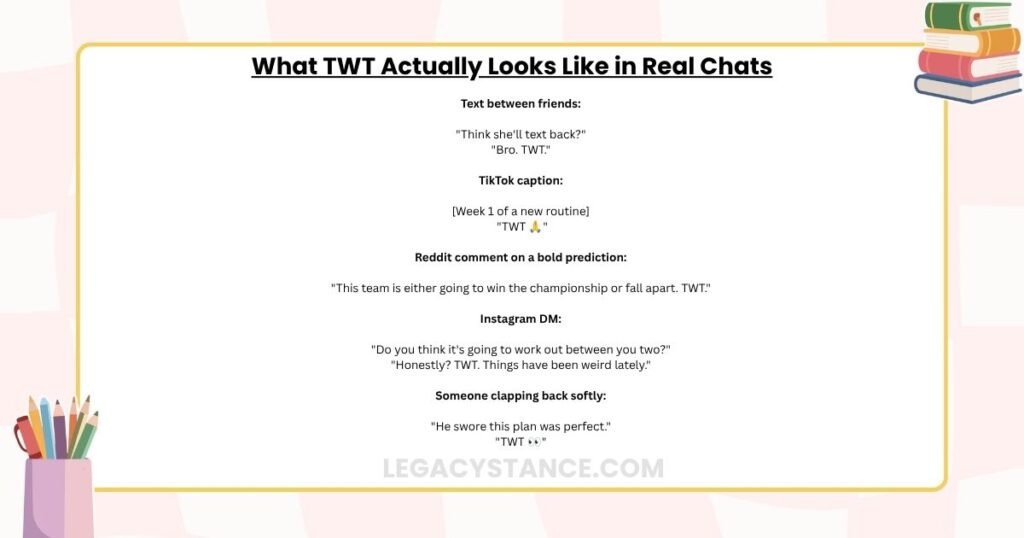 What TWT Actually Looks Like in Real Chats